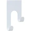 Deurhanger 2 haken wit ijzer
