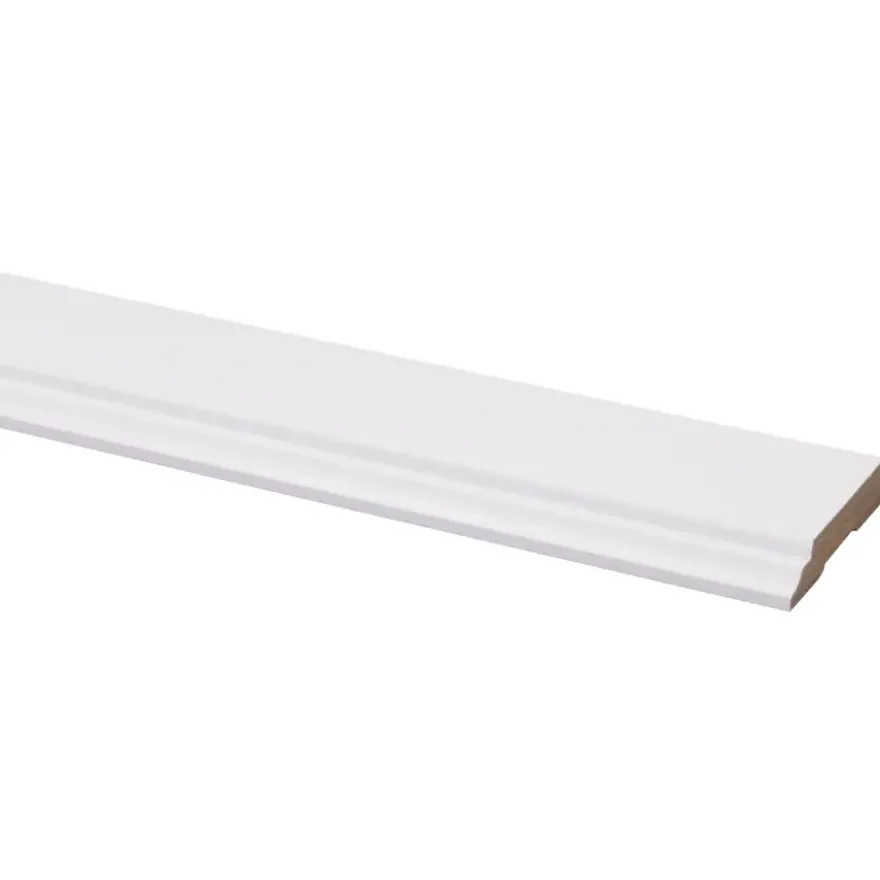 Deurlijst MDF wit folie 12x68 mm lengte 260 cm