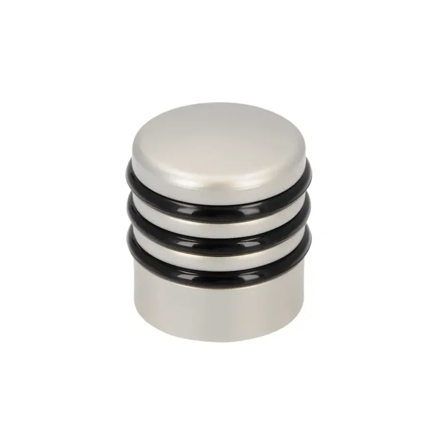 Deurstopper Ton mat nikkel / PVC 28 mm