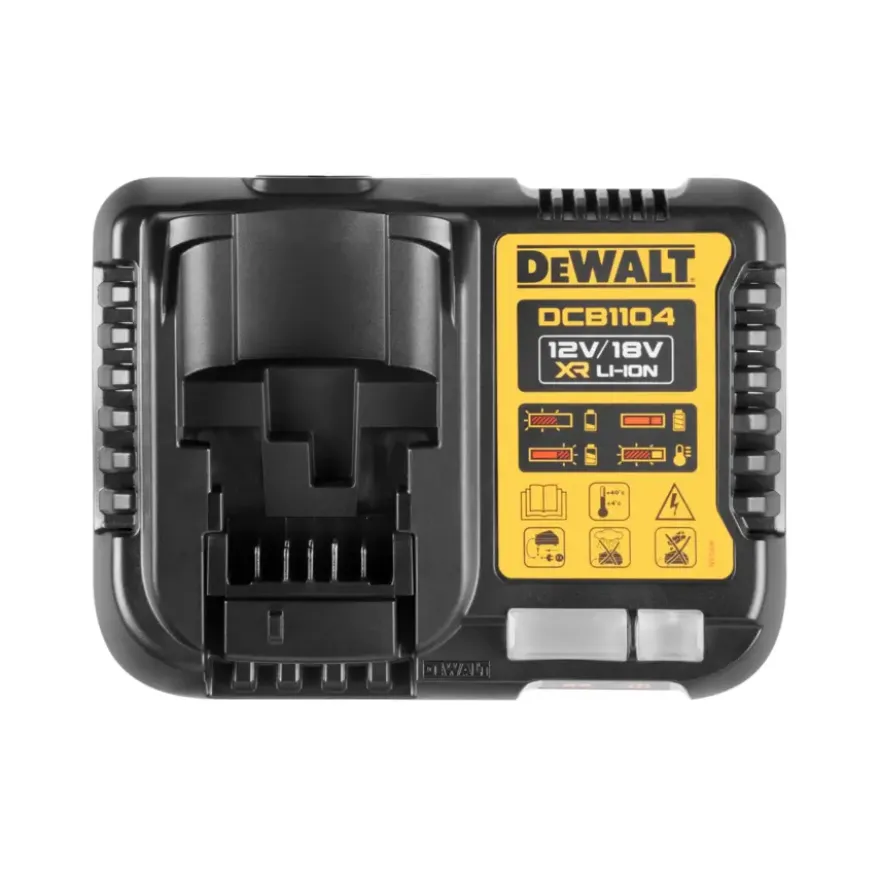 DeWalt 18V XR 2 accu's 2.0Ah + acculader / snellader DCB1104D2-QW