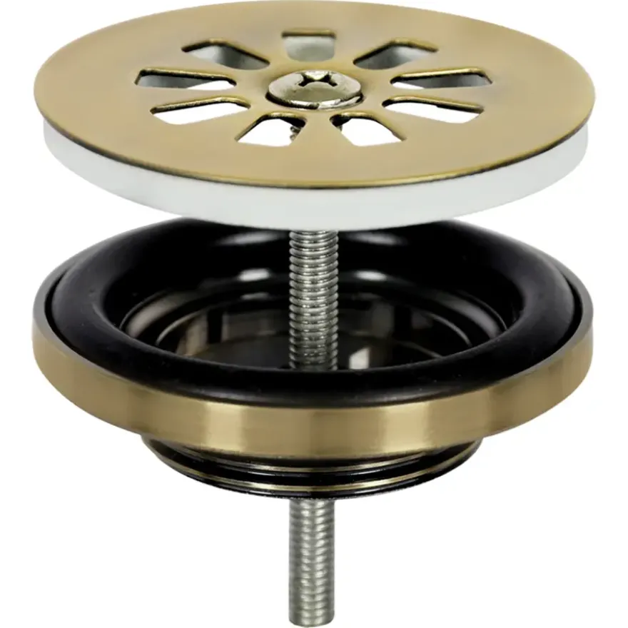 Differnz fonteinafvoerplug mat goud