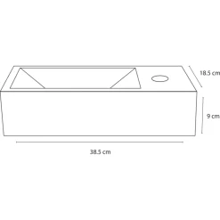 Differnz Fontein Ravo wit 38.5X18.5X9 cm
