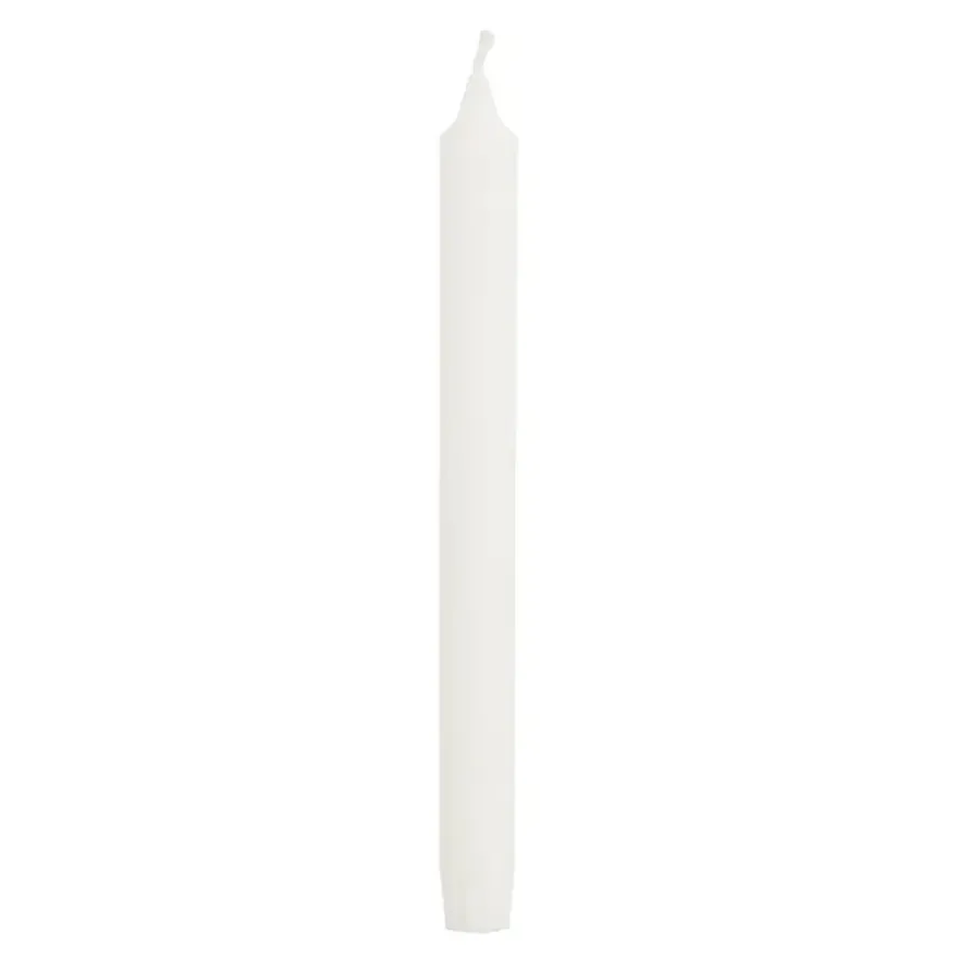 Dinerkaars stearine wit 6 stuks