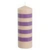 Dip-dye dinerkaars stearine roze bruin 2 stuks