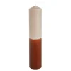 Dip-dye kaars stearine licht roze terra - h25xd5cm