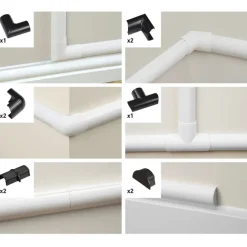D-line Accessoireskit voor 30/ 15mm D-line Goot Zwart