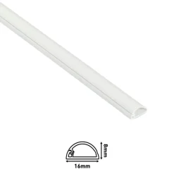 D-line kabelgoot halfrond wit 16/8 mm 2 meter