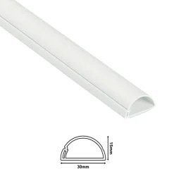 D-line kabelgoot half rond wit 1 meter