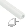 D-line kabelgoot kwartrond wit 1/4 inch 2 meter