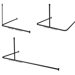 Douchestang Easy Roll 90x90x90cm zwart