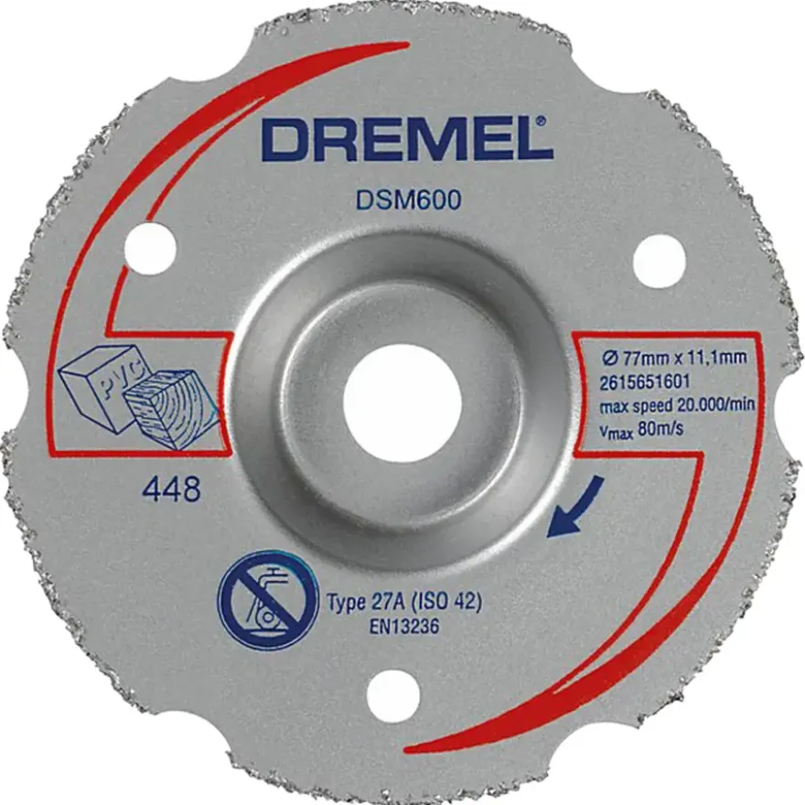 Dremel multitool accessoire - carbide doorslijpschijf DSM20/S600 multifunctioneel