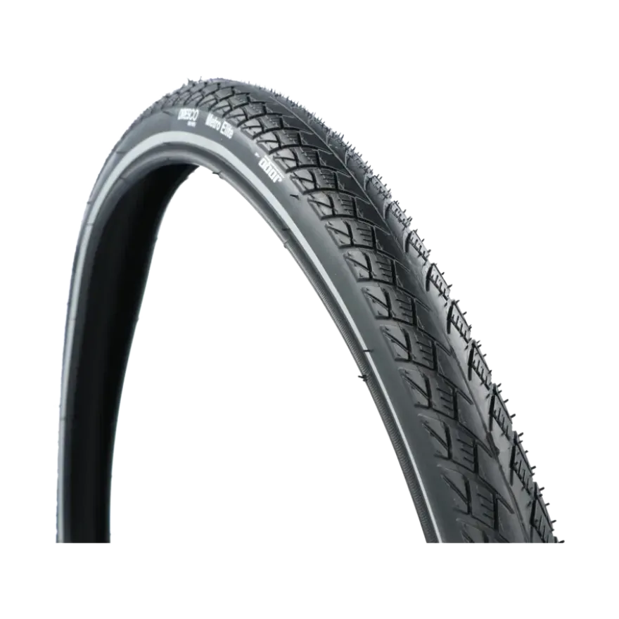 Dresco anti-lek buitenband metro elite 28x1 5/8x 1 1/4 (32-622) reflectie zwart