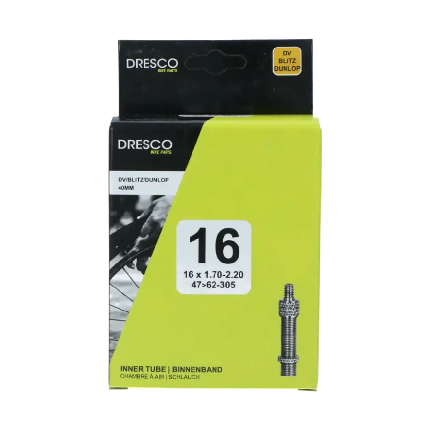 Dresco binnenband 16 x 1.75-2.50 (47/62-305) dunlop 40mm