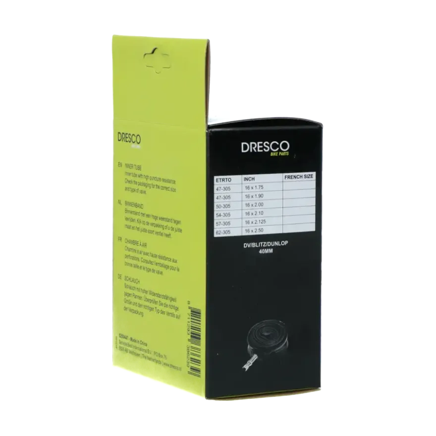 Dresco binnenband 16 x 1.75-2.50 (47/62-305) dunlop 40mm