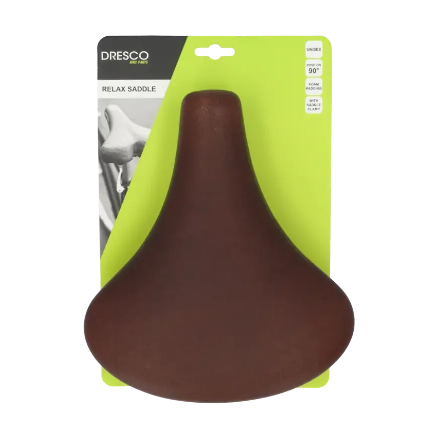 Dresco City Retro fietszadel bruin