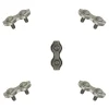 Dubbele staaldraadklemmen 4mm 5 stuks