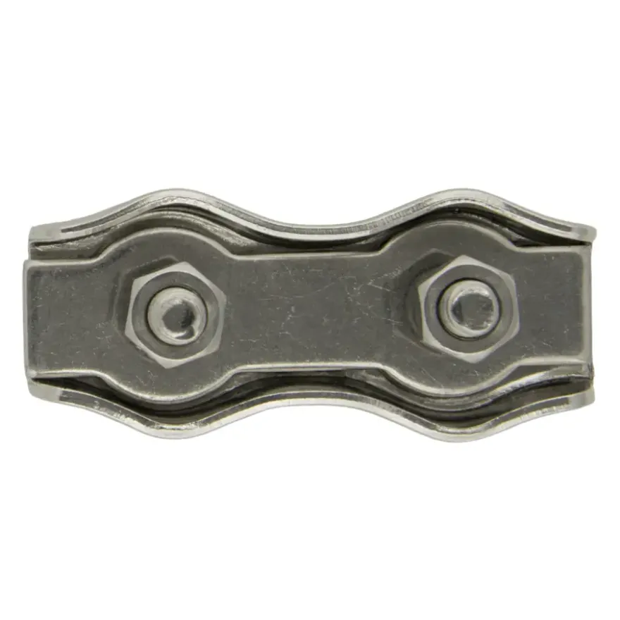 Dubbele staaldraadklem 5mm