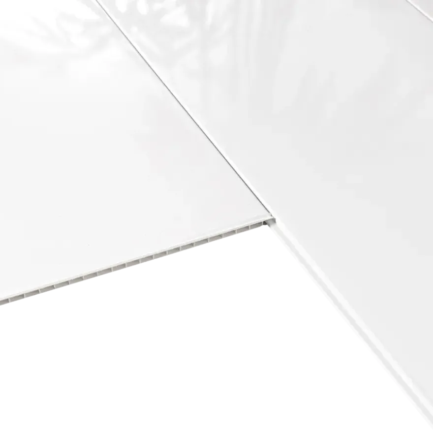 Dumaclip wand- en plafondpaneel PVC hoogglans wit 2.4m2, afm. 120 x 25 cm