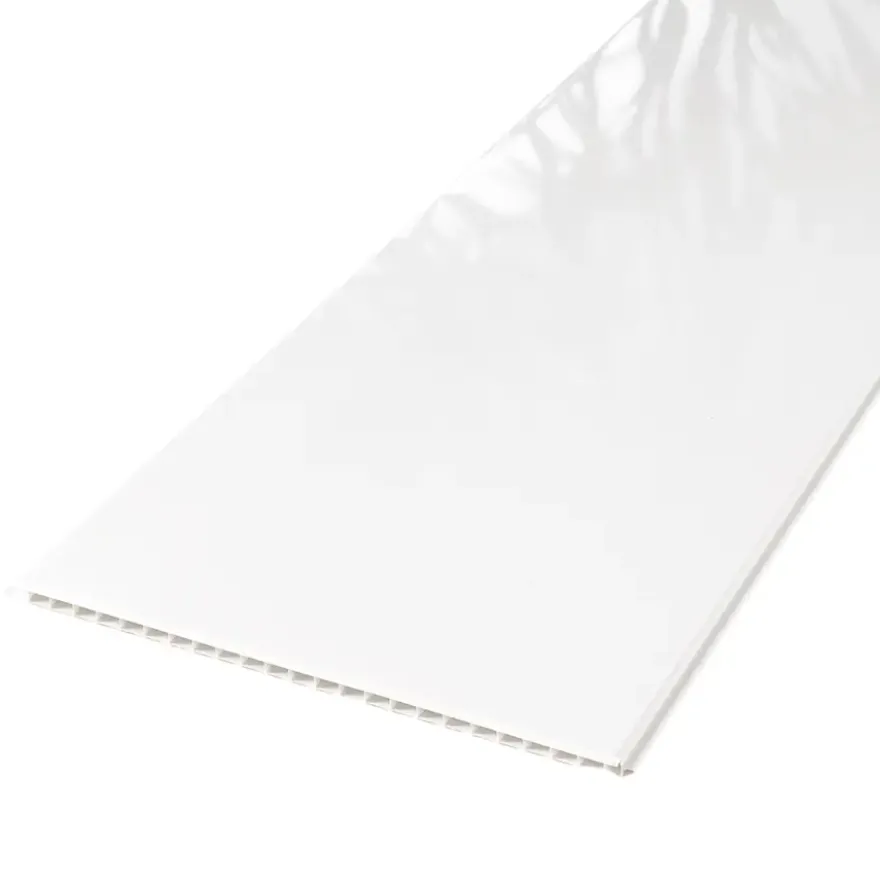 Dumaclip wand- en plafondpaneel PVC hoogglans wit 2.4m2, afm. 120 x 25 cm
