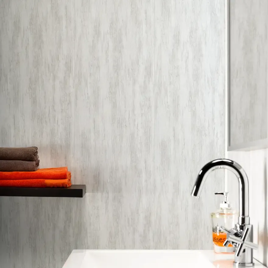 Dumaclip wand- en plafondpaneel PVC grijze schors 2.4m2, afm. 120 x 25 cm