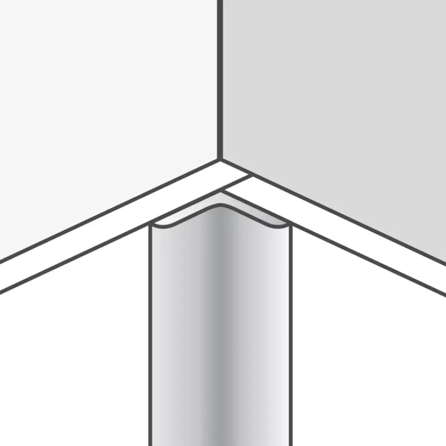 Dumawall+ aluminium binnenhoek zwart 12 mm 260 cm