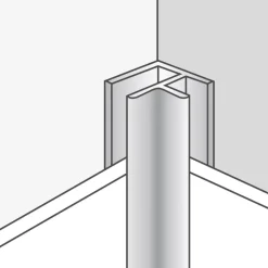 Dumawall + aluminium hoekprofiel zwart 260 cm 12-20 mm