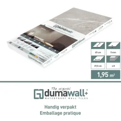 Dumawall+ wandtegel kunststof Evora glans 1,95m² 37,5x65cm 8 stuks
