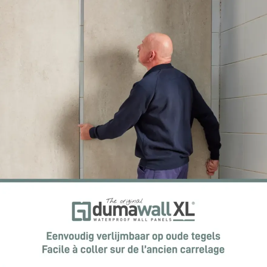Dumawall XL kunststof wandbekleding Evora glans 4,68m² 90x260cm - 2 stuks
