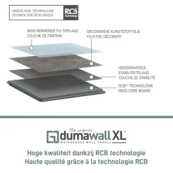 Dumawall XL kunststof wandbekleding Modica 4,68m² 90x260cm - 2 stuks