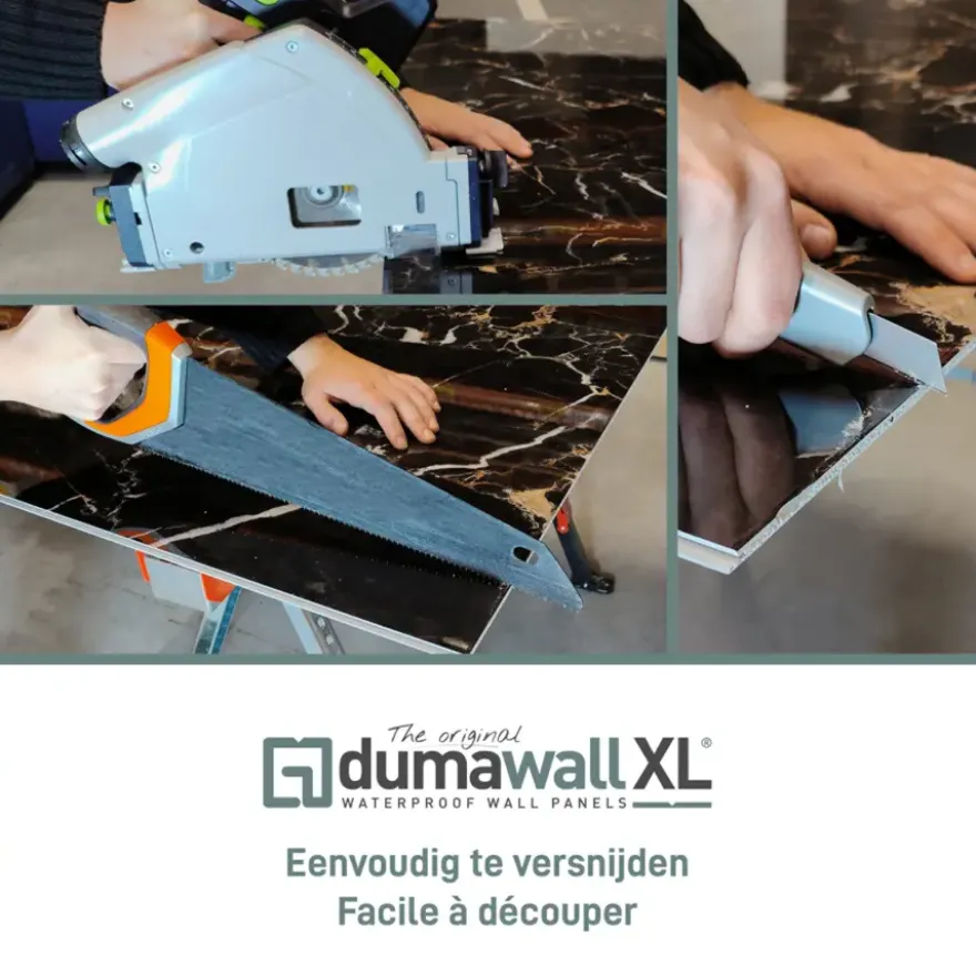 Dumawall XL kunststof wandbekleding Modica 4,68m² 90x260cm - 2 stuks