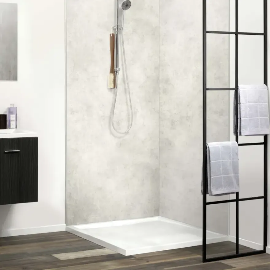 DumawallXL wandpaneel kunststof Licht cement 4,68m² 90x260cm 2 stuks
