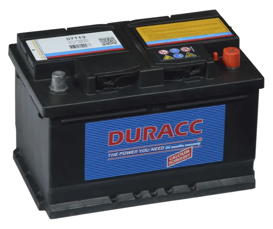Duracc startaccu 12V 72ah 57113