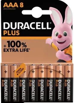 Duracell Batterij AAA Alkaline Plus 8 stuks
