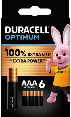 Duracell Batterij AAA Alkaline Optimum 6 stuks