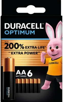 Duracell Batterij AA Alkaline Optimum 6 stuks