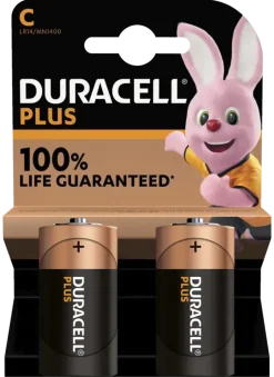 Duracell Batterij C Alkaline Plus 2 stuks