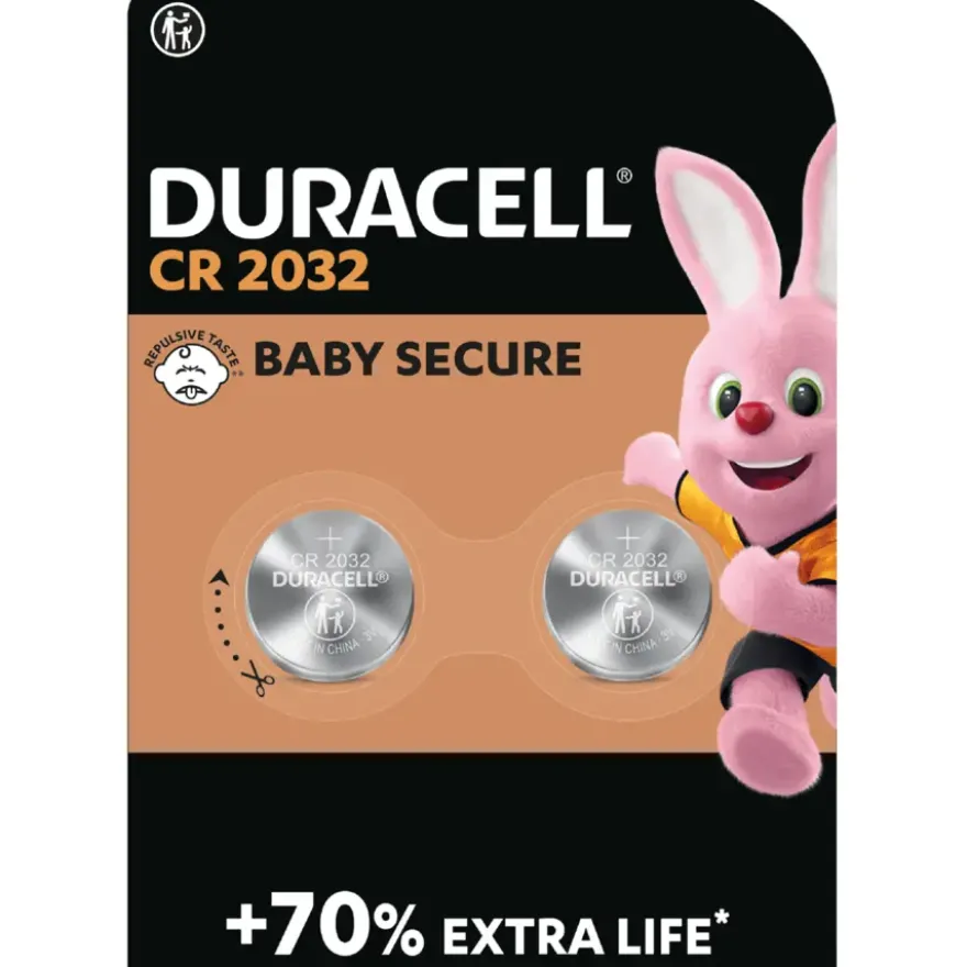 Duracell Batterij CR2032 Lithium-knoopcelbatterij 3V 2 stuks