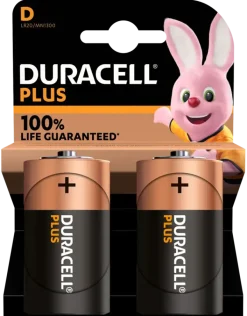 Duracell Batterij D Alkaline Plus 2 stuks
