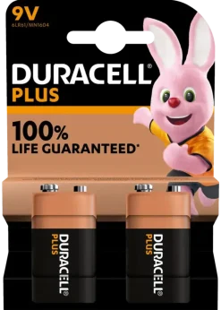 Duracell Batterij 9V Alkaline AA Plus 2 stuks