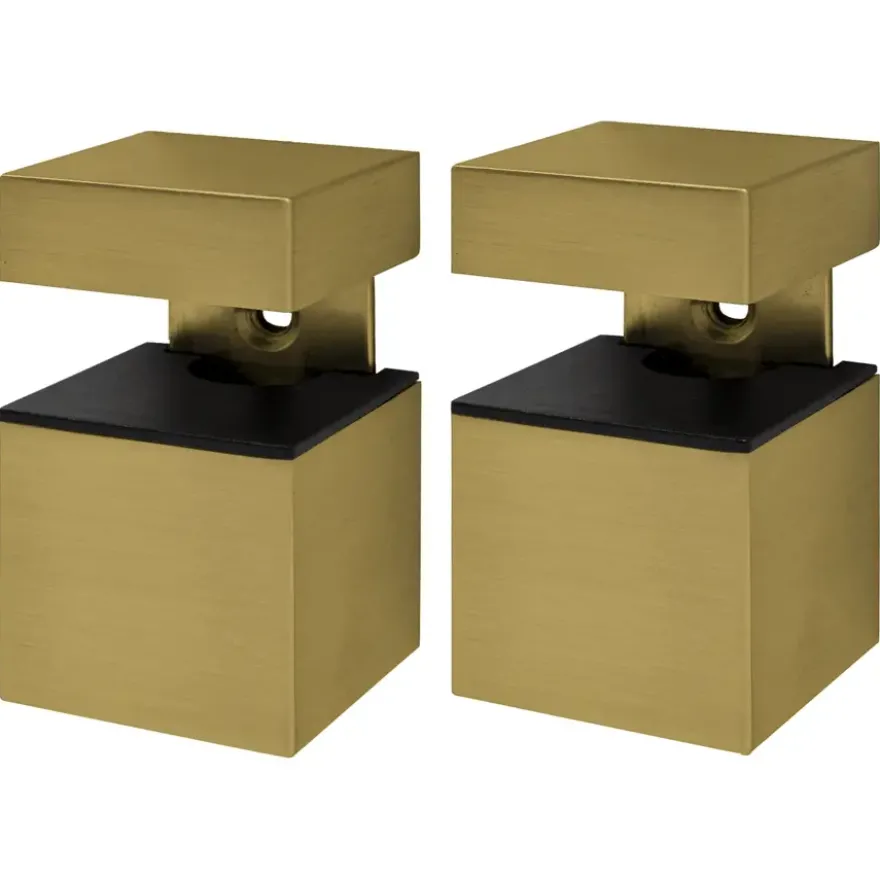 Duraline clip geborsteld goud set 2 stuks
