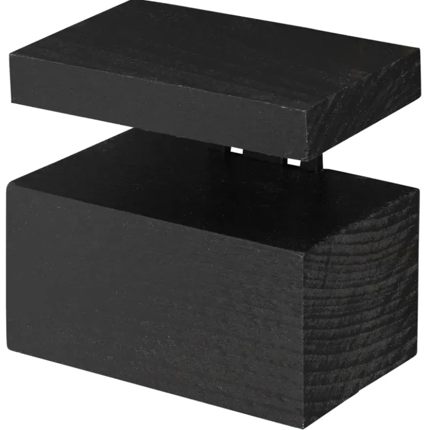 Duraline clip maxi zwart hout 6,3x8x5 cm