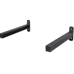 Duraline industriële plankdrager modern verweerd zwart 2 stuks