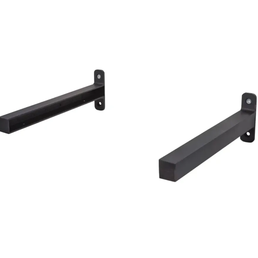 Duraline industriële plankdrager modern verweerd zwart 2 stuks