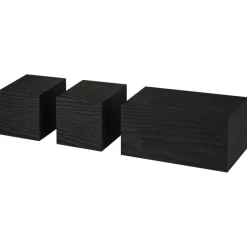 Duraline kubus zwart eik 10x20 cm set 3 stuks