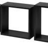 Duraline kubus zwart eiken 12 mm 30x30x12 cm set 3 stuks