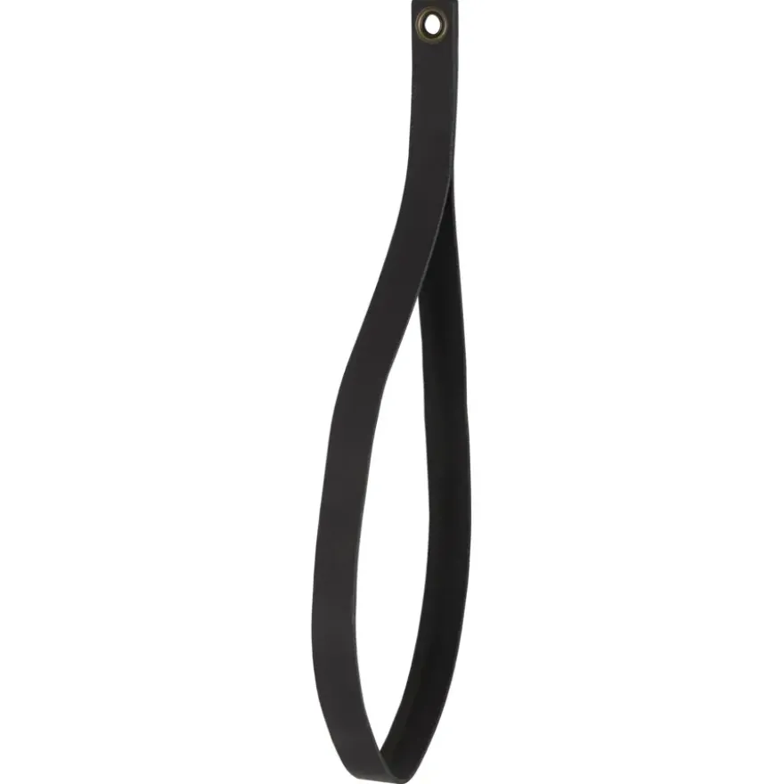 Duraline leren band zwart 100 cm