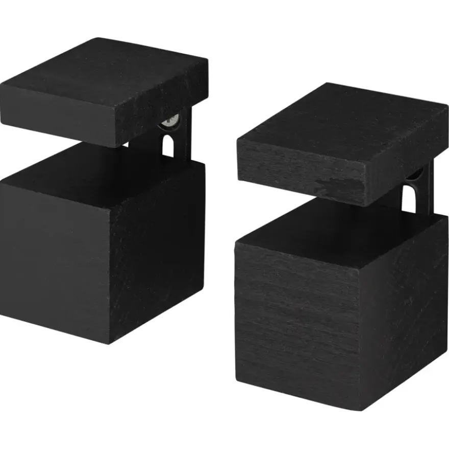 Duraline plankdrager clip zwart beuken 6,3x4x4 cm