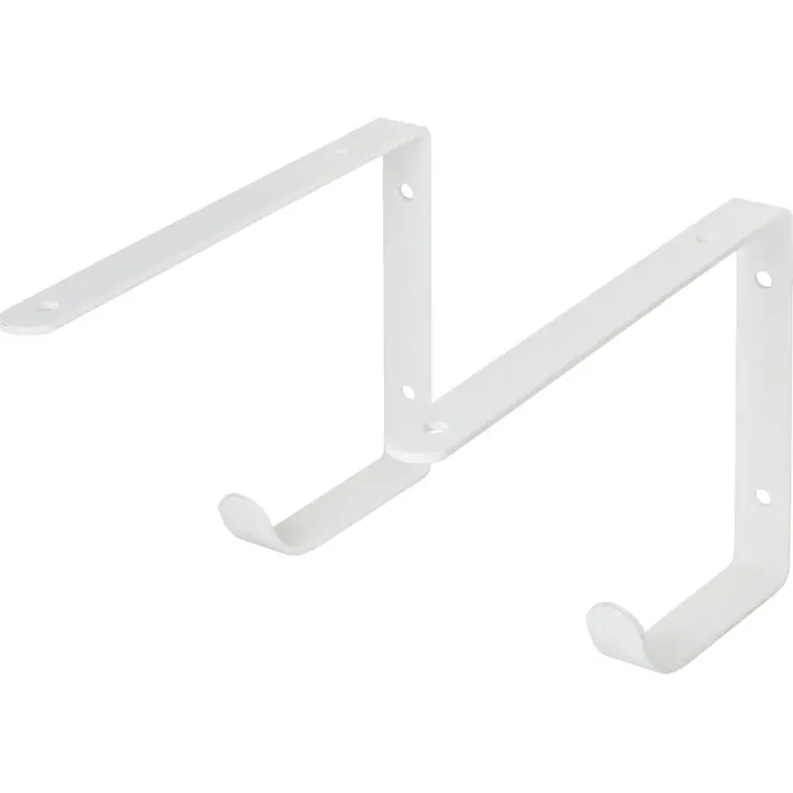 Duraline plankdrager haak wit 22x14,5 cm 2 stuks