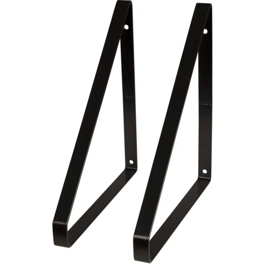 Duraline plankdrager metaal zwart 2 stuks