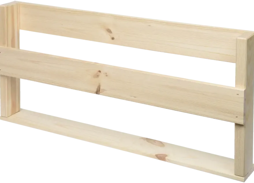 Duraline tijdschriftenrek onbehandeld vuren 29x58x7 cm (hxbxd)
